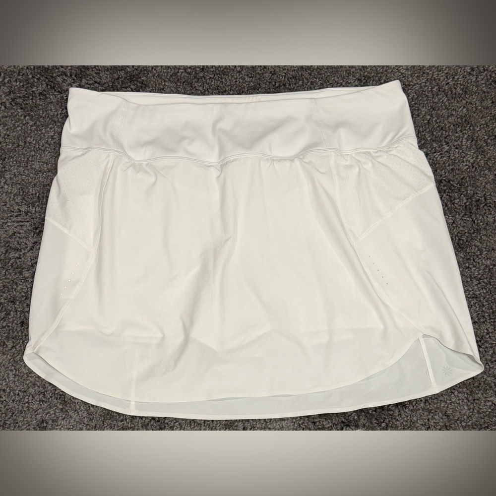 ATHLETA Run With It White Athletic Skort 16" Tennis Pickleball Golf size 2X